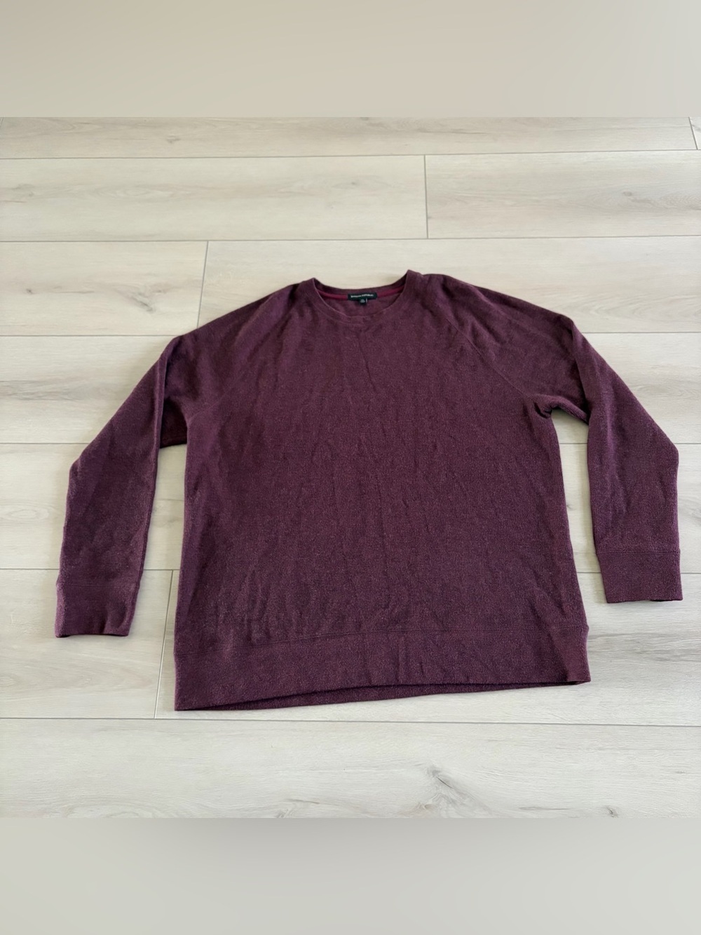 Banana Republic Long Sleeve Crew Neck Sweater Men Size XXL Burgundy Cotton Blend